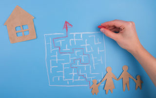 hand drawn path to house